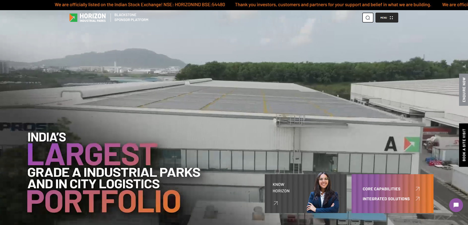 Horizon Industrial Parks project interface